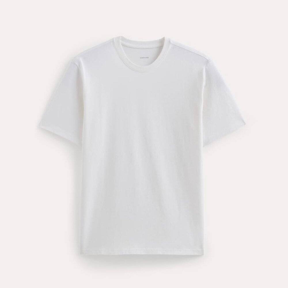 Everlane Men's Relaxed Classic T-Shirt in White, Size Large